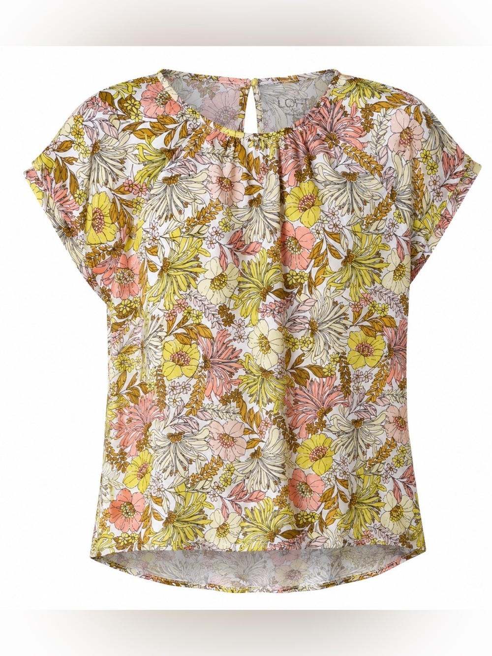 Loft Outlet yellow/pink floral top, LP